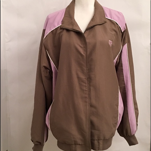 COPY - Mountain Fog Zip up jacket size L Taupe & Lavender - Picture 1 of 8